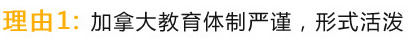 理由1：加拿大教育體制嚴(yán)謹(jǐn)，形式活潑